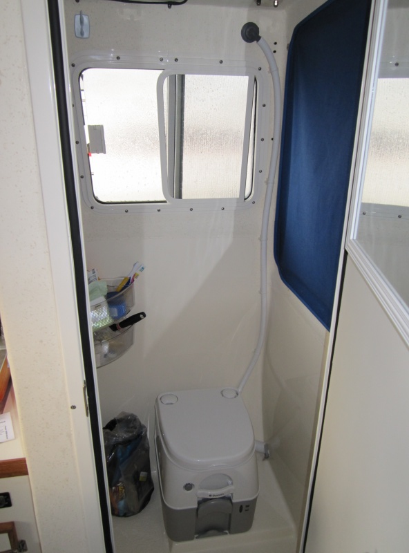 Sealand Porta Potti now installed and plumbed in place of the original, less than wonderful, "marine head"