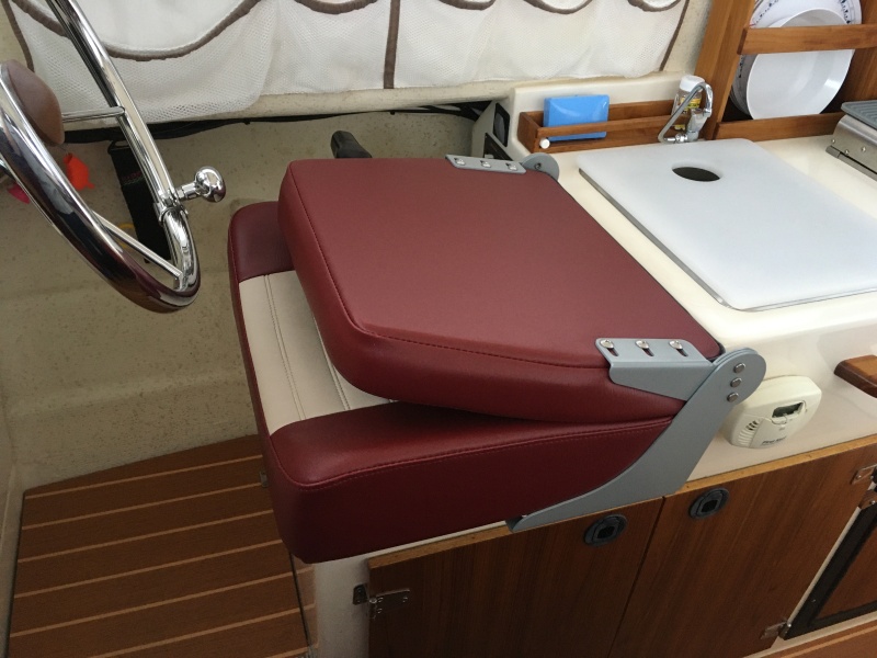 Seat folds down nicely.  Almost flat but not quite.