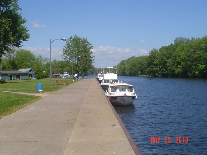 Seawall at Sylvan Beach, NY on Erie Canal