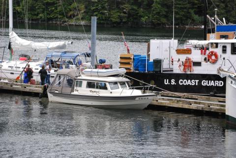 Sharing the dock with the United States Coast Guard