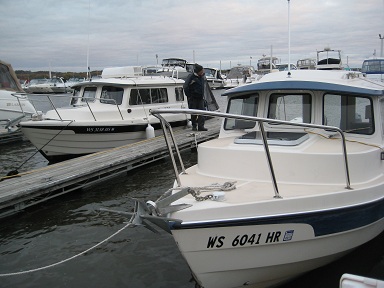 SheSayNo and Mike's boat. Mike wanted me to make his boat look bigger.