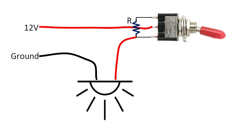 Single light dimming schematic