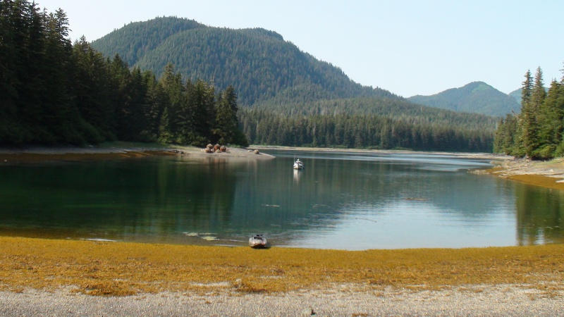 Small unnamed bomb proof anchorage we call Security Cove & have used several times during storms while in Gambier Bay, Almiralty Island