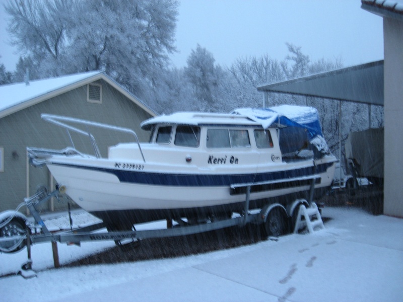 Snowstorm at RV1 Casey and Mary's (Katmai) in Lake Montezuma AZ, Feb 20/13
