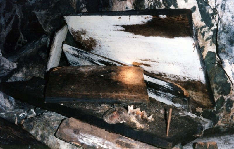 Some of the caves were used a the final resting place.  This is a cedar bent wood box.