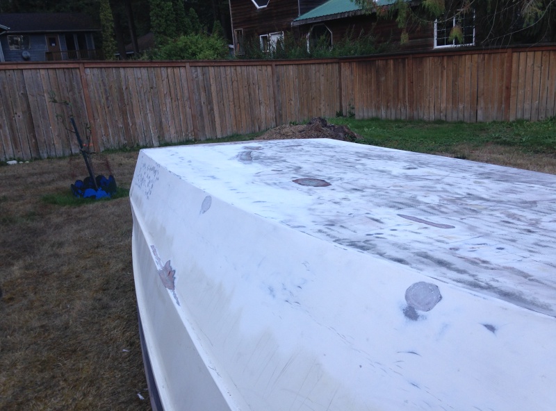 some repairs in progress, 1708 Biaxial cloth and epoxy