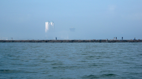 South Padre Island (highrise in the mist)