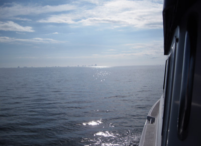 South Padre Island in the distance