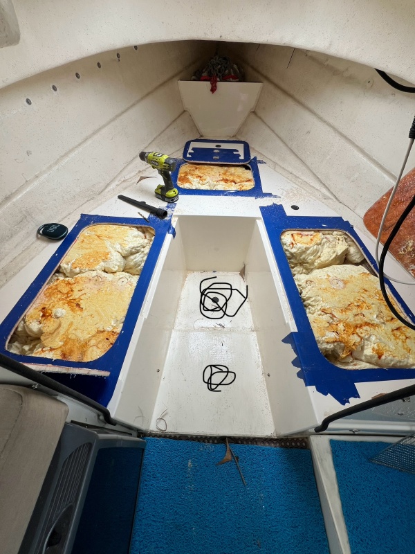 Spray in foam before removal