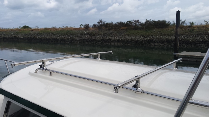 Stainless steel Dinghy/Kayak Rack.  Idea "borrowed" from Karl (C-Daisy), Bruce (Carpy) and Brett (Sea-Cup)