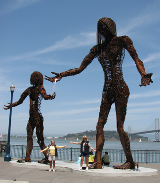 Statue re-enactment