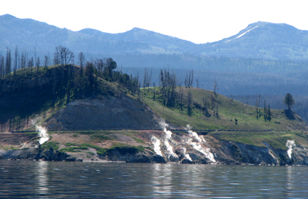 Steam Vent on the east side of the lake