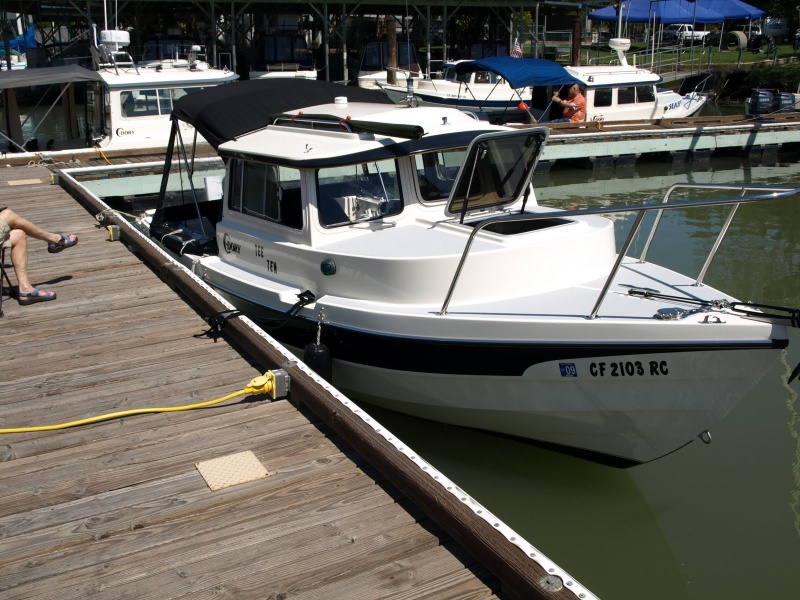 Steve's Tee-ten, a C-Dory 19 at the dock in Rio Vista.