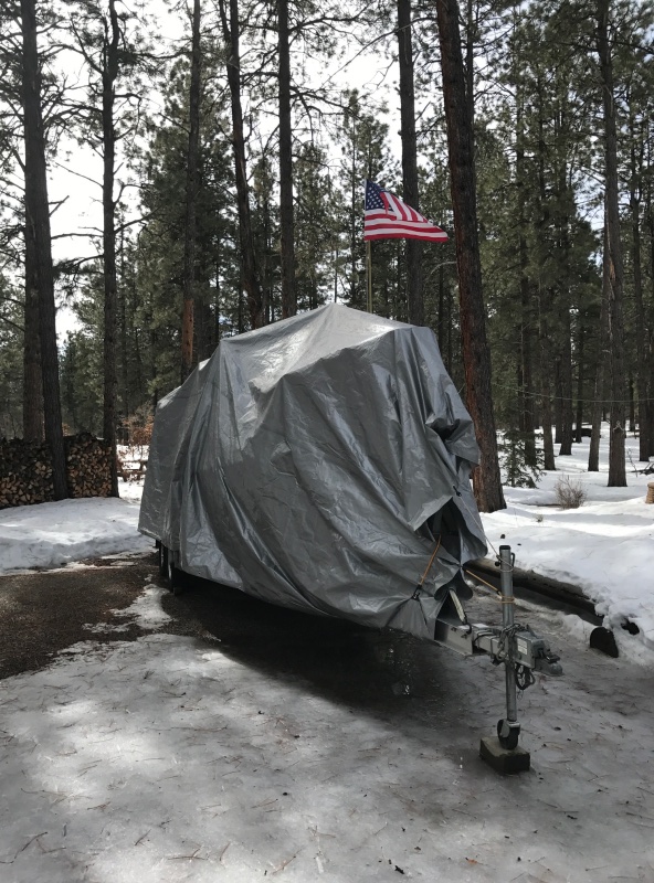 Storage cover when boat not in use