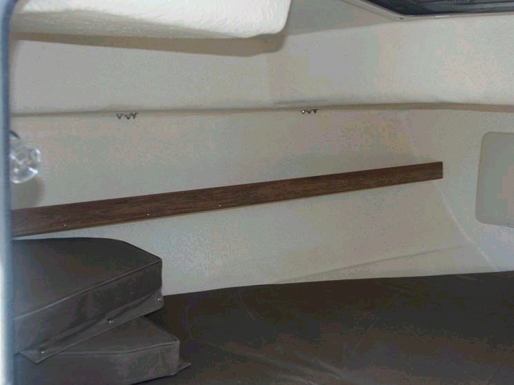 Storage trays in berth areas. The time that the boat was in the factory (start to finish was about a month). Thanks for viewing.