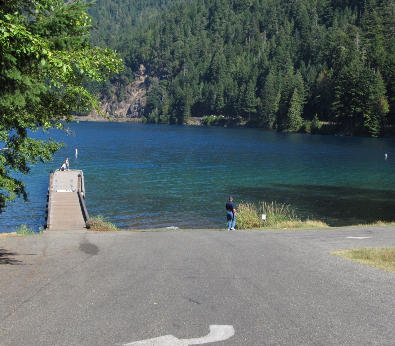 Storm King ramp.  The concrete rampway that you back down on is offset from the dock by 10-12' or so.