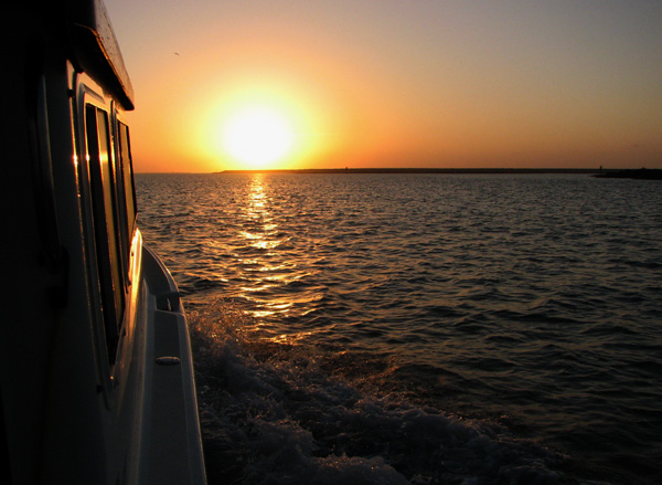 Sun at the horizon