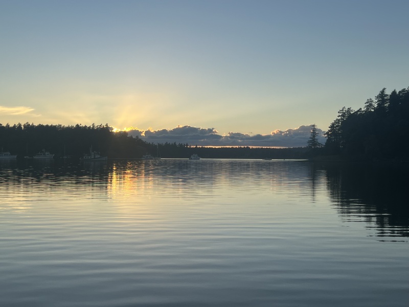 Sun setting at Garrison Bay