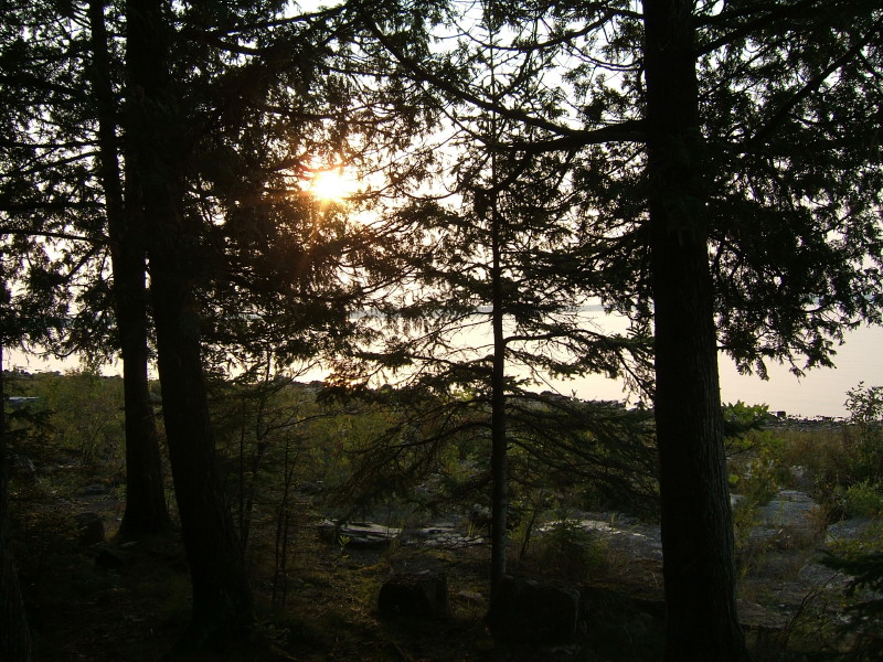 Sundown in camp