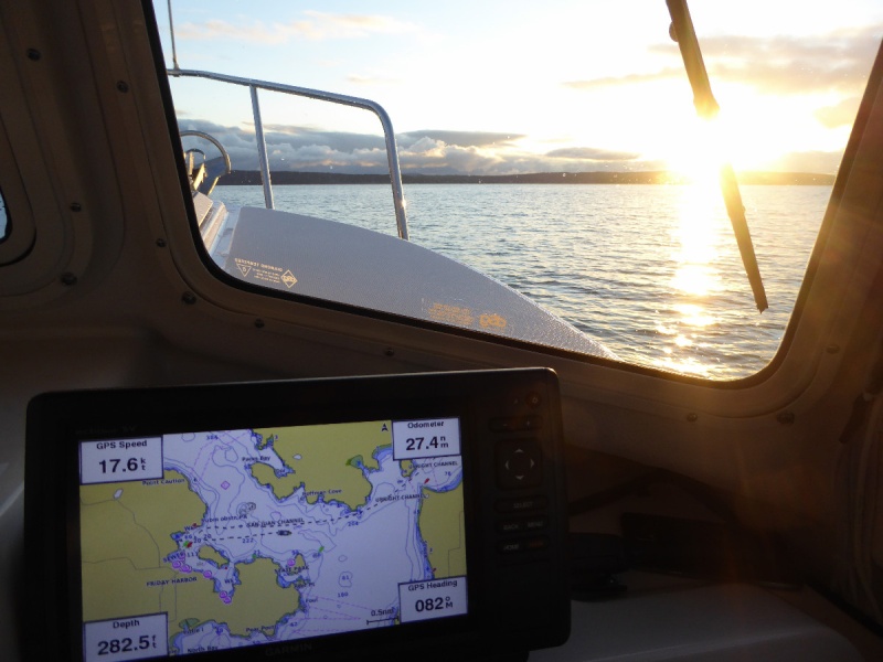 Sunrise leaving Friday Harbor