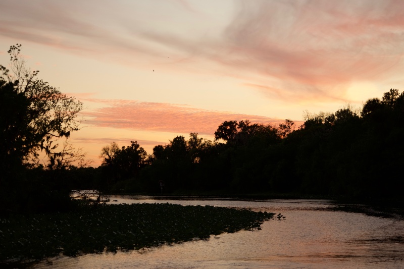 Sunset, exit to Hitchens Creek.