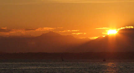 Sunset from the top of the docks