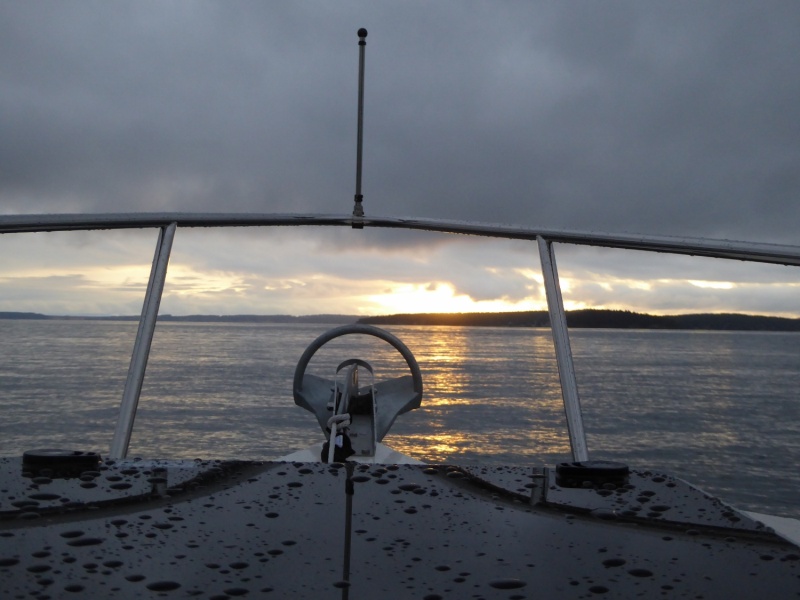 Sunset over San Juan Island Saturday afternoon