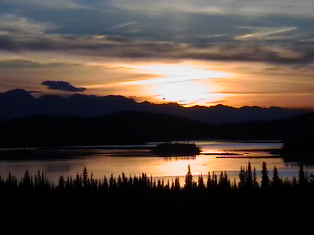 Sunset over the Tanana Valley