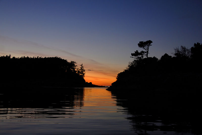 Sunset Sucia and Ewing Islands