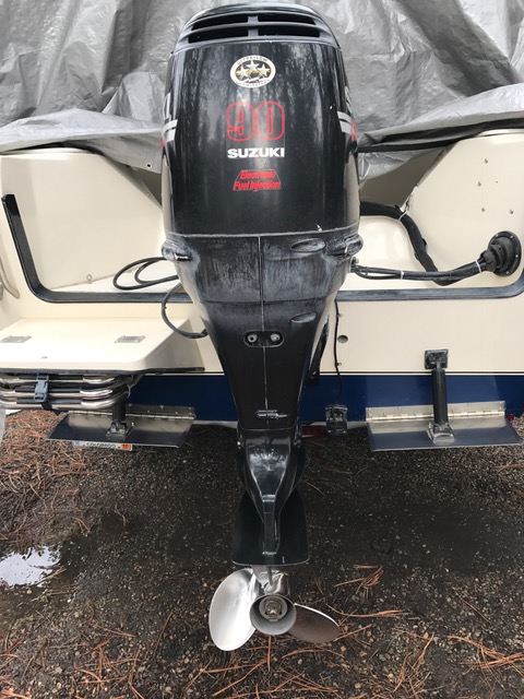 Suzuki DF 90 outboard engine.