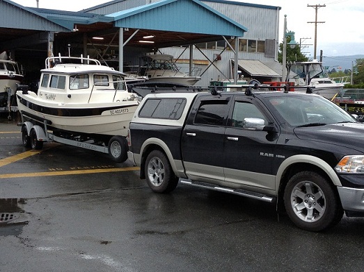 Taking our first boat home, wow can't believe we did it.
