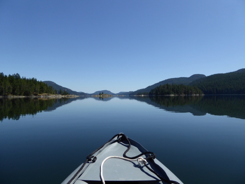 The bay was very glass-like