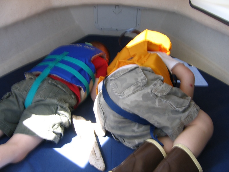 The boys said they wanted to go on "A THREE HOUR TOUR". This is about 90 minutes after we launched!
