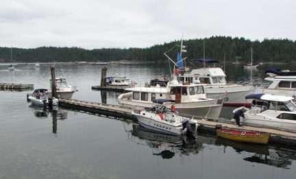 The docks at Gorge Harbour Marina