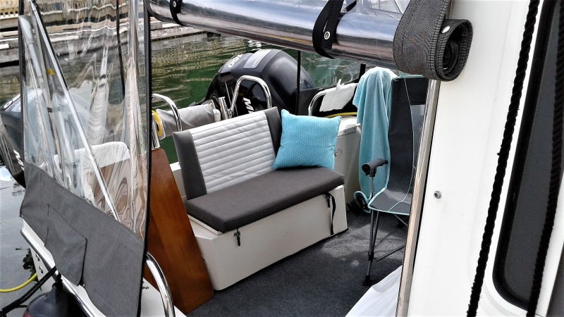 The extra seat Pad can also be used as aft bench backrest...surprisingly comfortable!