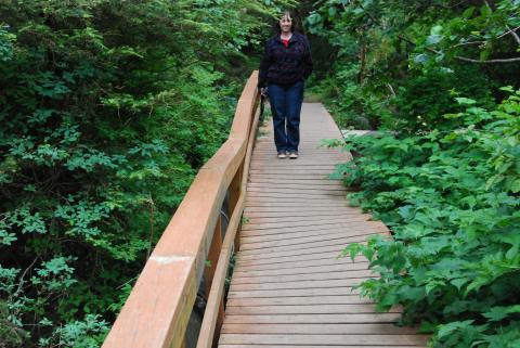 The heavy snow pack took it?s toll on the boardwalk too