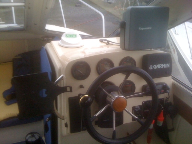 The helm again but this time showing the ram mount for the Ipad!