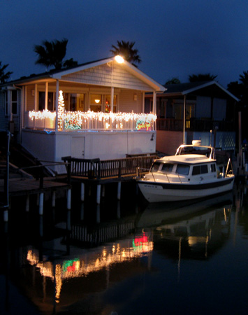 The lights are off the boat and we're back to boating