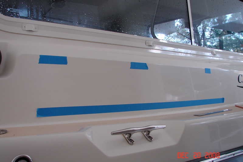 The location is marked with masting tape