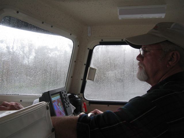 The morning we head for home...Rain, 40 degrees, 20 mph sustained winds