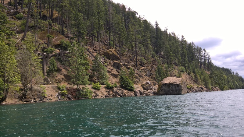 The NE side of the lake has a road that goes up to Staircase.