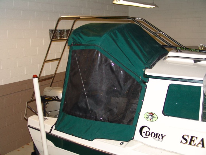 The object was to have a rail to hang on to when I step out the side of the camperback and move to the rear of the boat.