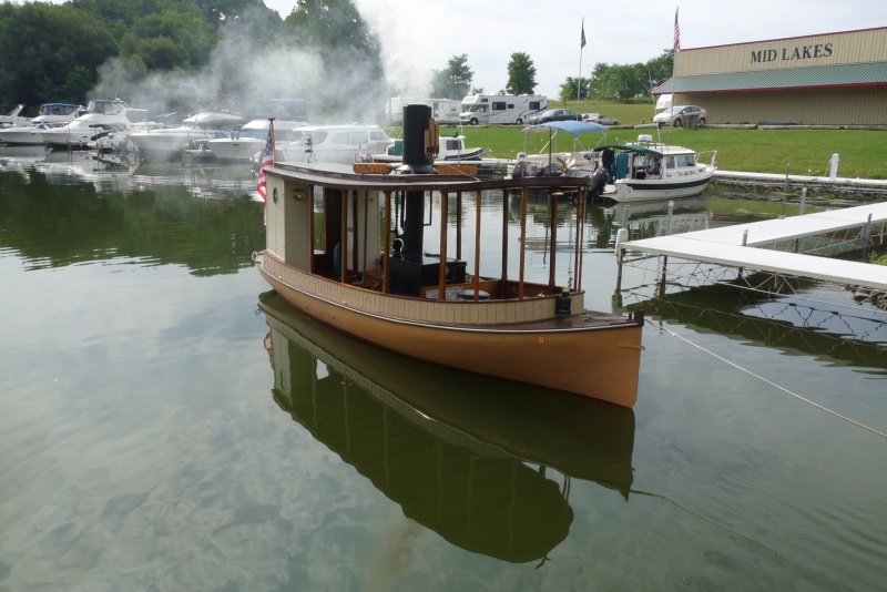 The owner of a steam boat needed to go to the bank in a town about 10 miles away.  So, he spent 20 minutes to fired up the boiler, another 20 to launch it (lots of talk with on-lookers). A half hour on the canal.  Ten minutes in the bank, 20 minutes getting ice cream cones, and then back to the marina.  He knows how to set priorities.