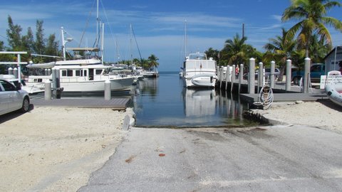 The ramp at Black Fin marina in Marathon Florida. Straight out of the marina's fairway about ten miles is some great fishing in Florida Bay. I think Flamingo is about thirty miles across Florida Bay