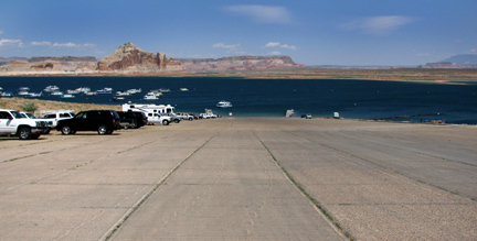 The ramp at Wahweap Marina goes on and on