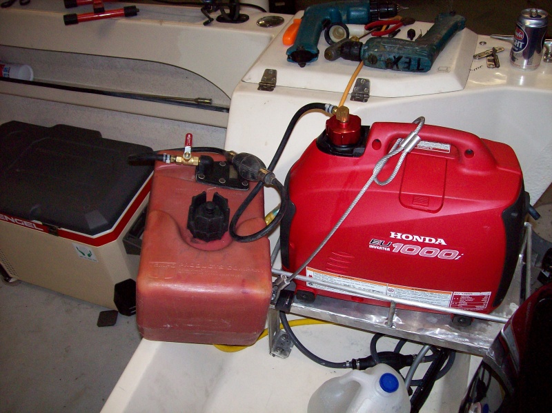 "the red cap" aux fuel system, allows extended run time for honda generators