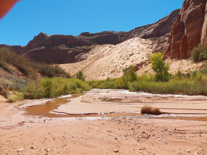 The sand slides get washed down and make this nice trail.