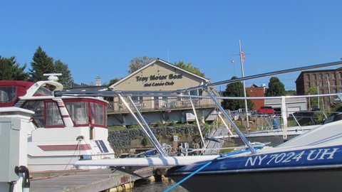 The Troy Boat and Canoe club. Second oldest boat club on the Hudson river. Gas dockage and great people. Stayed the night, food and grocery stores with in walking distance.