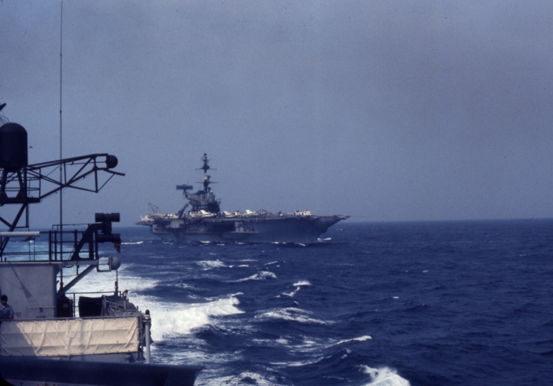 The USS Midway in years past underway and on duty.