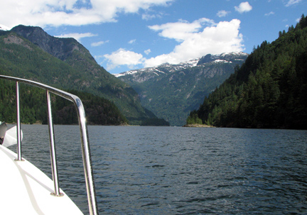 The view coming into Princess Louisa Inlet